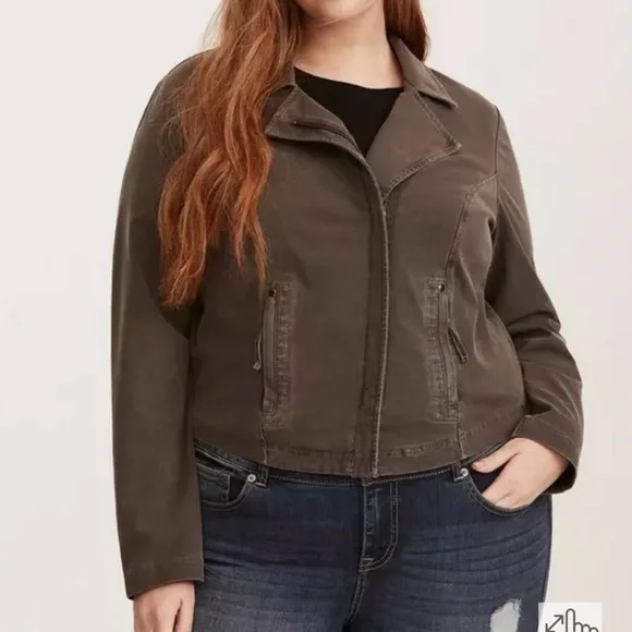 GUC Torrid Washed Jersey Moto Jacket - Picture 1 of 6